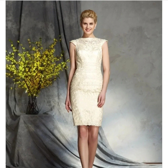 NWOT Formal/cocktail stunning green sheath… - Picture 3 of 12